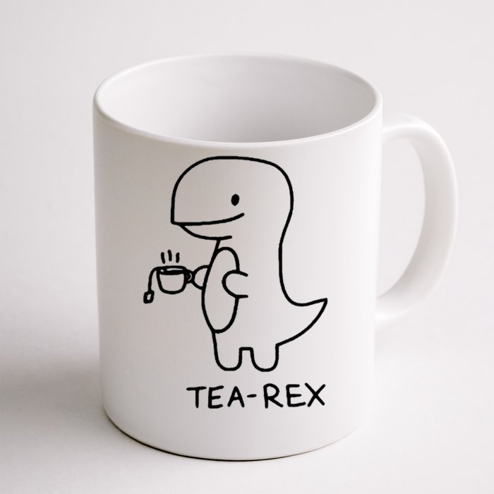 Tea Rex Funny Dinosaur Tea Party Front & Back Coffee Mug