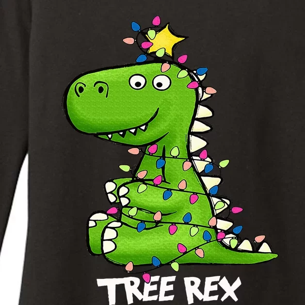 Tree Rex Funny Xmas Trex Christmas Dinosaur Womens CVC Long Sleeve Shirt