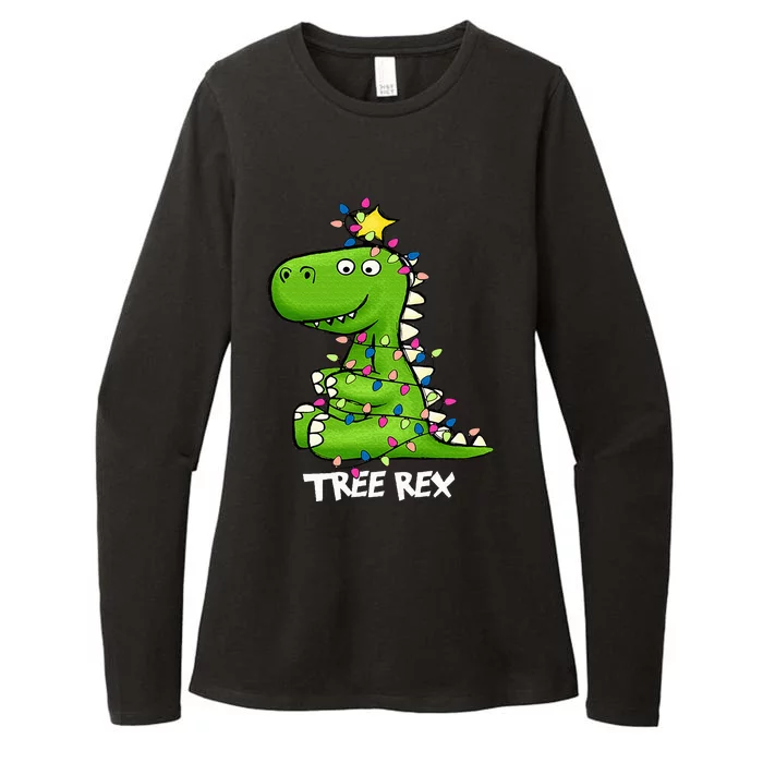 Tree Rex Funny Xmas Trex Christmas Dinosaur Womens CVC Long Sleeve Shirt