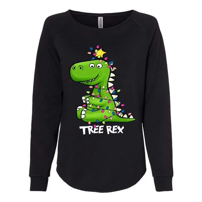 Tree Rex Funny Xmas Trex Christmas Dinosaur Womens California Wash Sweatshirt