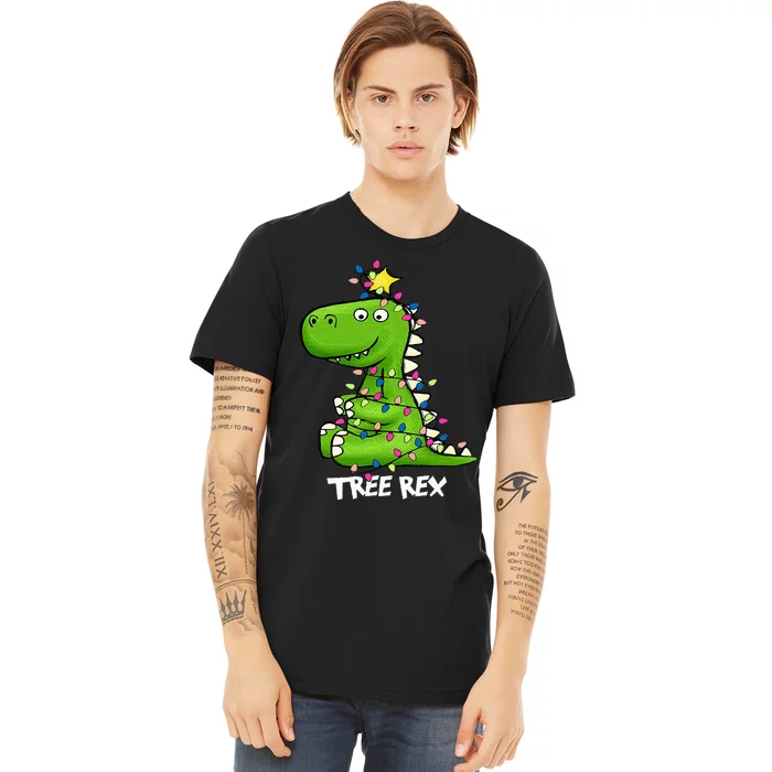 Tree Rex Funny Xmas Trex Christmas Dinosaur Premium T-Shirt