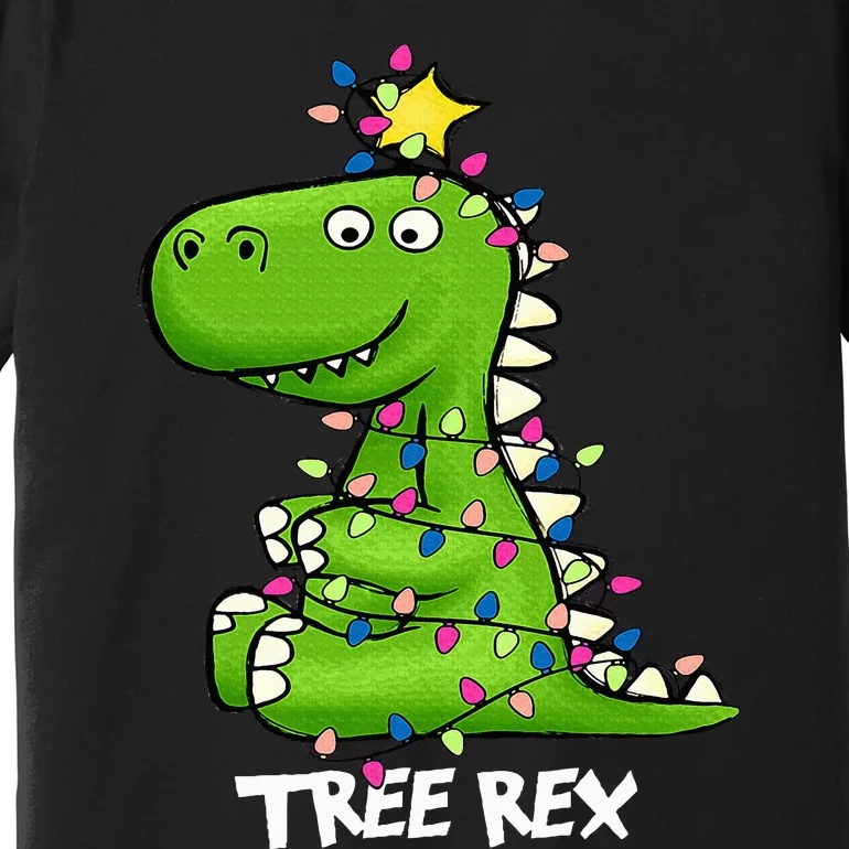 Tree Rex Funny Xmas Trex Christmas Dinosaur Premium T-Shirt