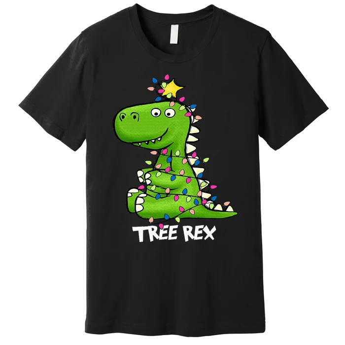 Tree Rex Funny Xmas Trex Christmas Dinosaur Premium T-Shirt