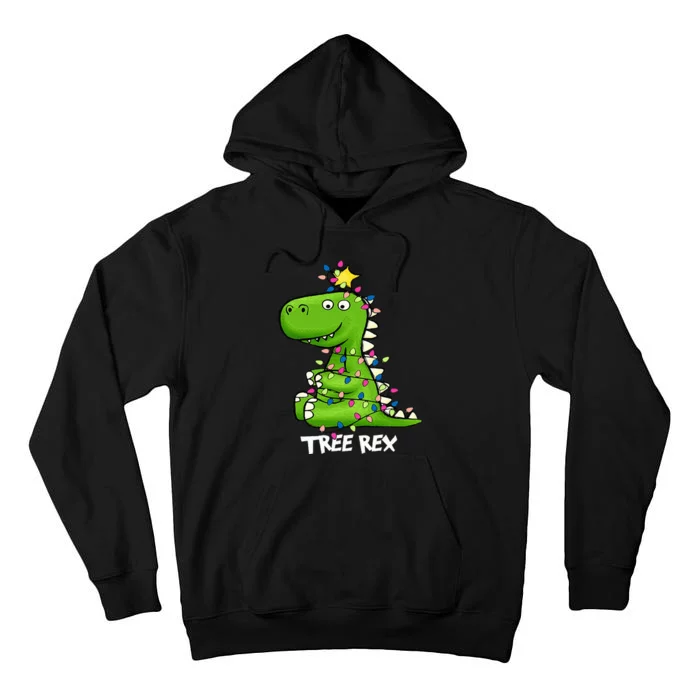 Tree Rex Funny Xmas Trex Christmas Dinosaur Tall Hoodie