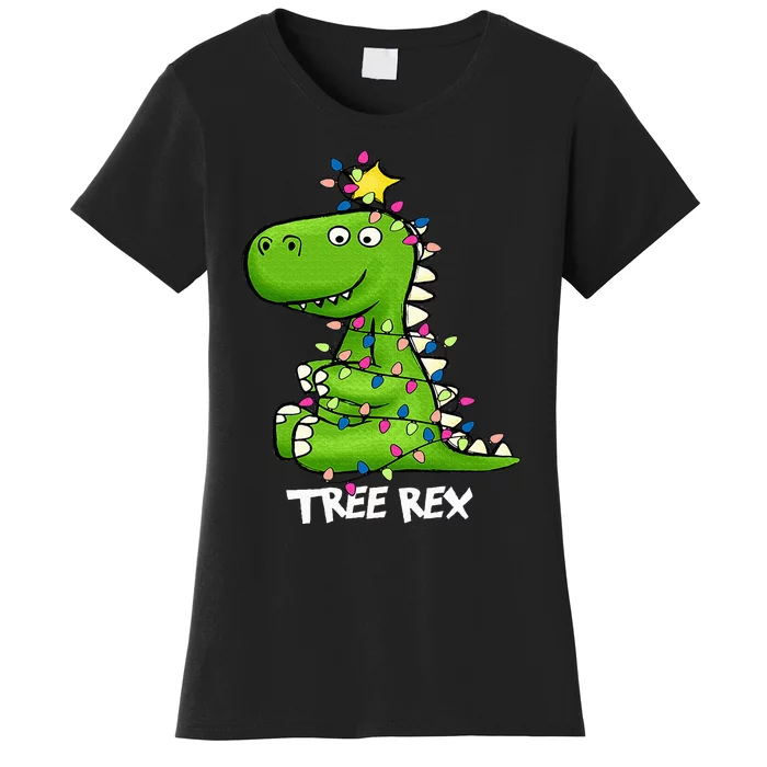 Tree Rex Funny Xmas Trex Christmas Dinosaur Women's T-Shirt