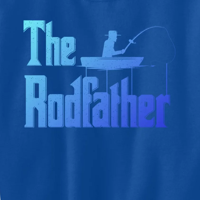 The Rodfather Funny Fishing Dad Gift Kids Sweatshirt