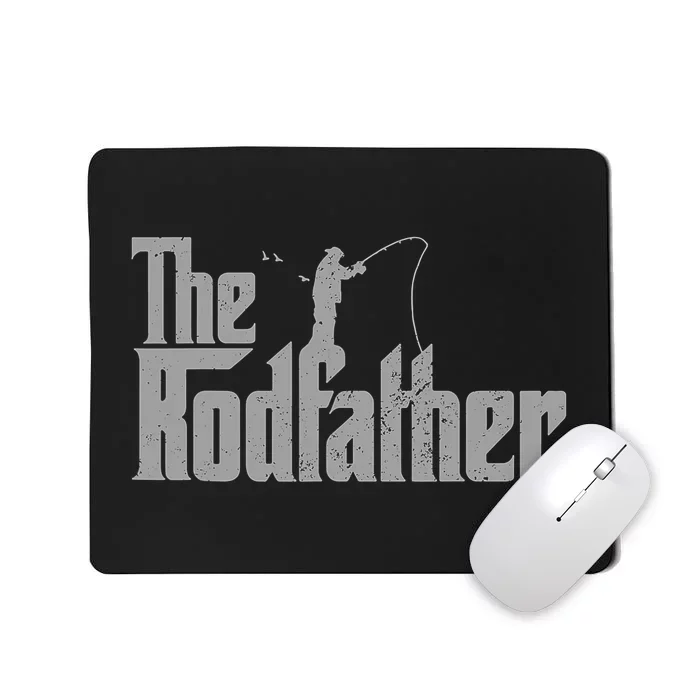 The Rodfather Funny Fishing Lover Rod Fish Dad Fisherman Mousepad