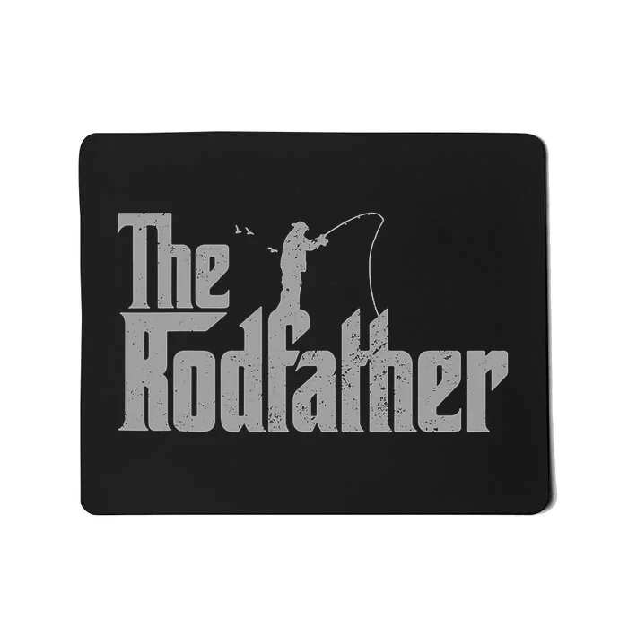 The Rodfather Funny Fishing Lover Rod Fish Dad Fisherman Mousepad