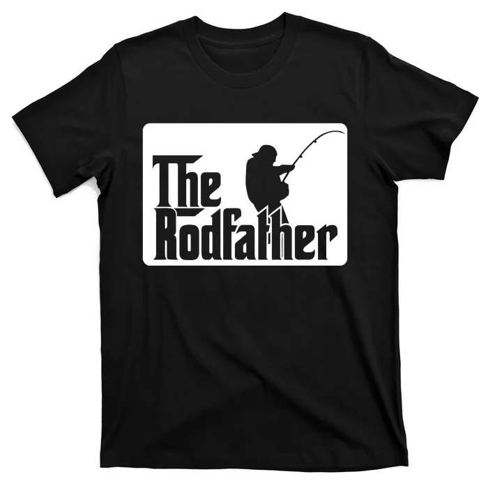 The Rodfather Funny Fishing Rod Father Fish Pole Fisherman T-Shirt