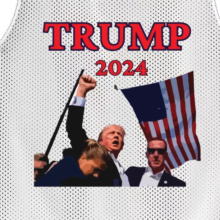 Trump Raise Fist Pump! Donald Trump Shooting Bloody Trump Rally Mesh Reversible Basketball Jersey Tank