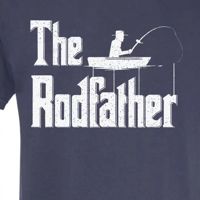 The Rodfather Funny Fishing Dad Gift Garment-Dyed Heavyweight T-Shirt