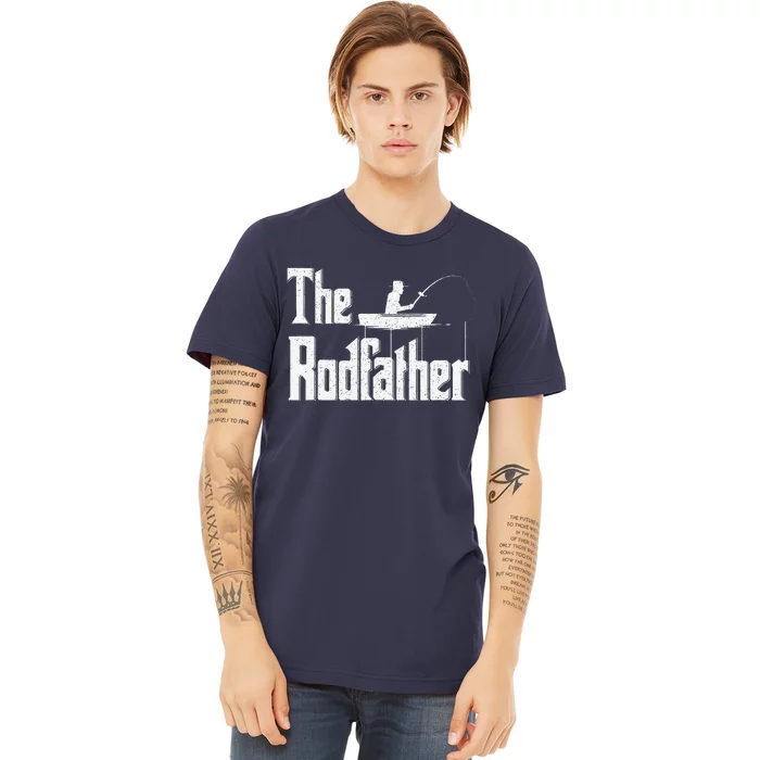 The Rodfather Funny Fishing Dad Gift Premium T-Shirt