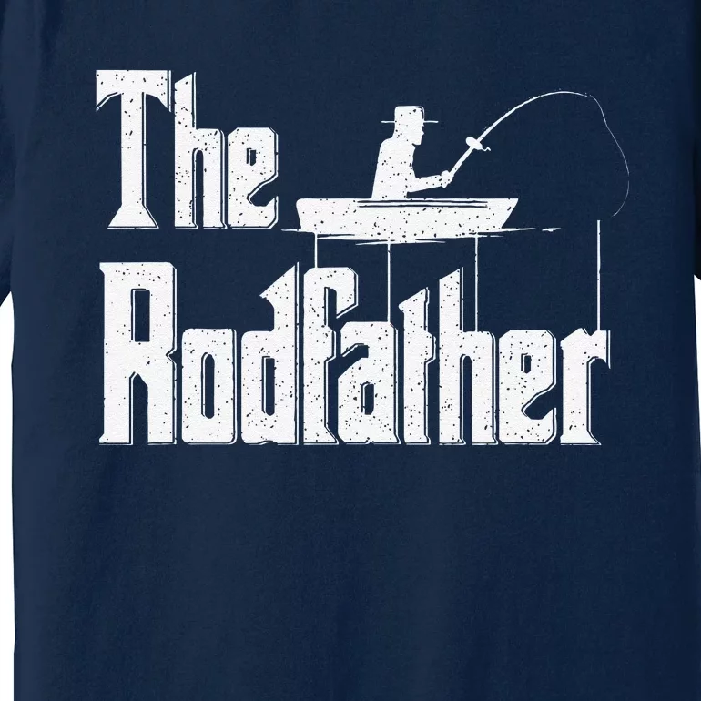 The Rodfather Funny Fishing Dad Gift Premium T-Shirt