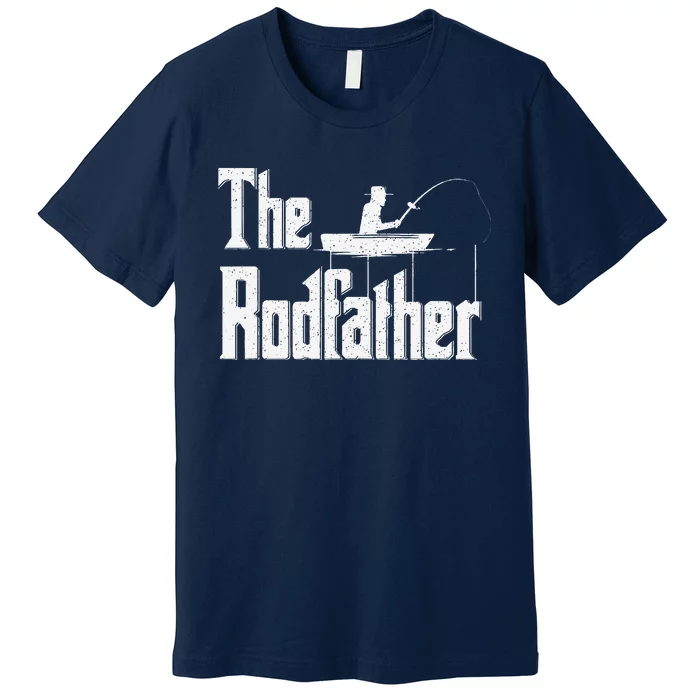 The Rodfather Funny Fishing Dad Gift Premium T-Shirt