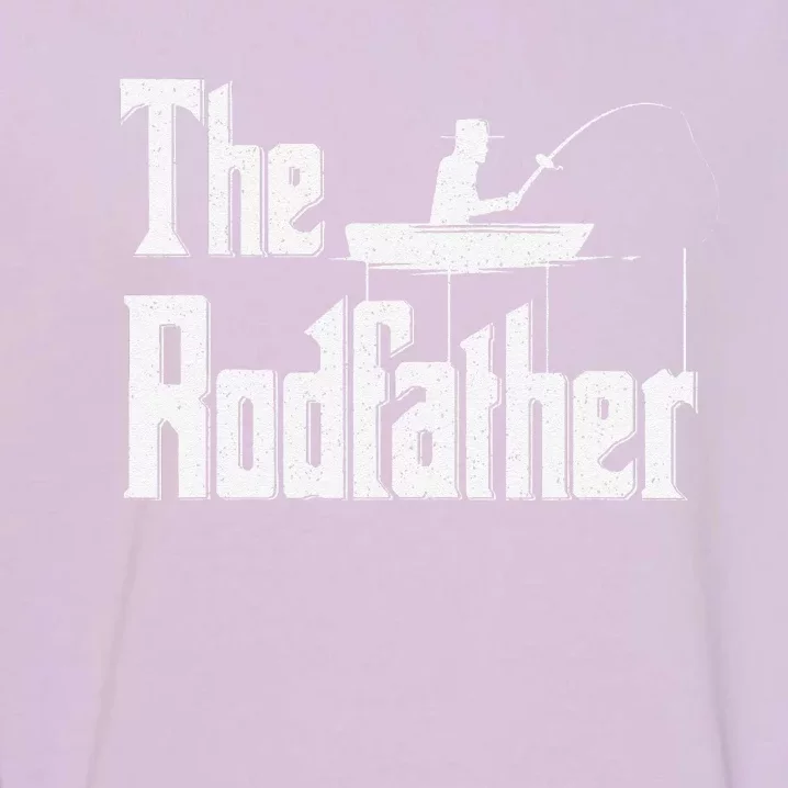 The Rodfather Funny Fishing Dad Gift Garment-Dyed Sweatshirt