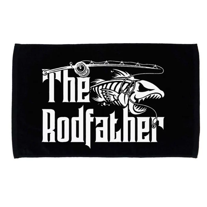 The Rodfather Fishing Rod Funny Fishing Lover Microfiber Hand Towel