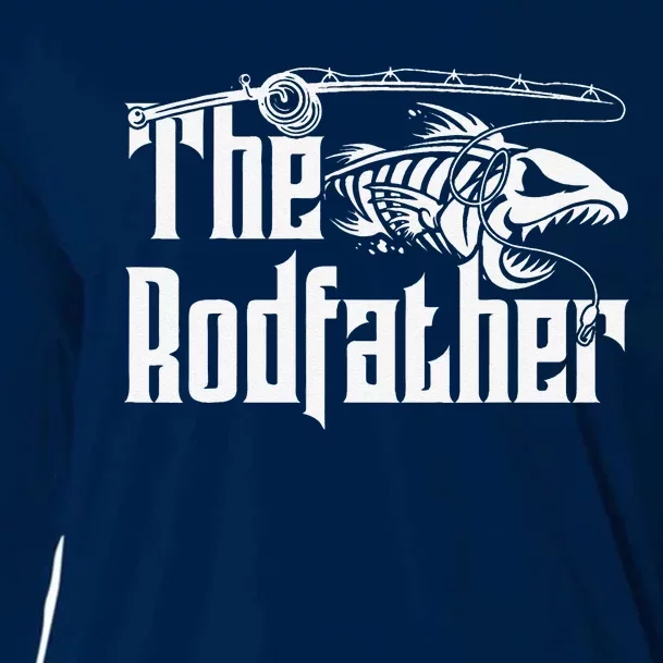 The Rodfather Fishing Rod Funny Fishing Lover Cooling Performance Long Sleeve Crew