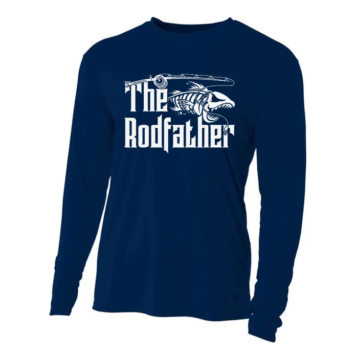 The Rodfather Fishing Rod Funny Fishing Lover Cooling Performance Long Sleeve Crew