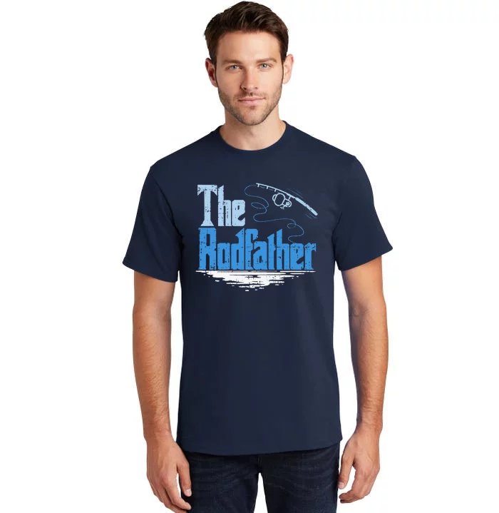 The Rodfather Funny Fishing Parody Gift Tall T-Shirt