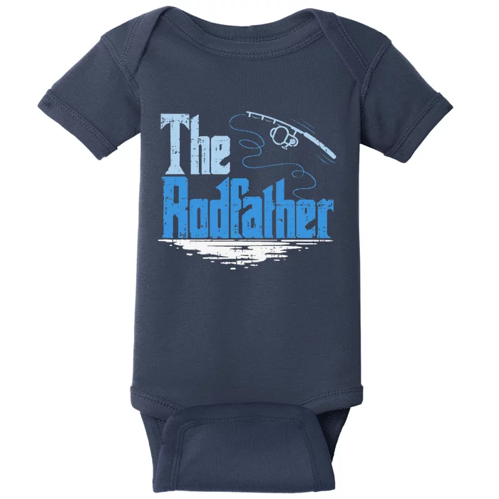 The Rodfather Funny Fishing Parody Gift Baby Bodysuit