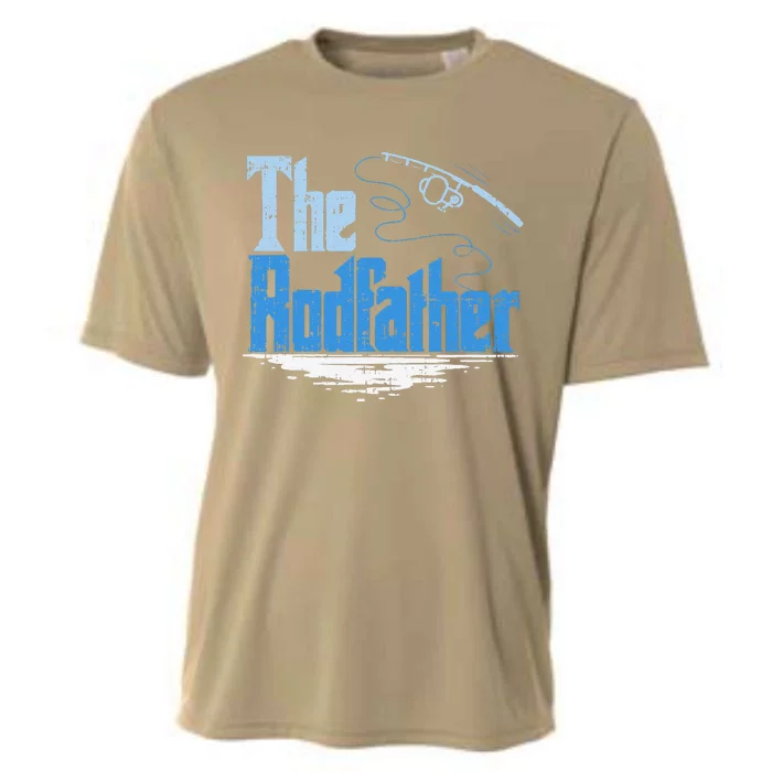 The Rodfather Funny Fishing Parody Gift Cooling Performance Crew T-Shirt