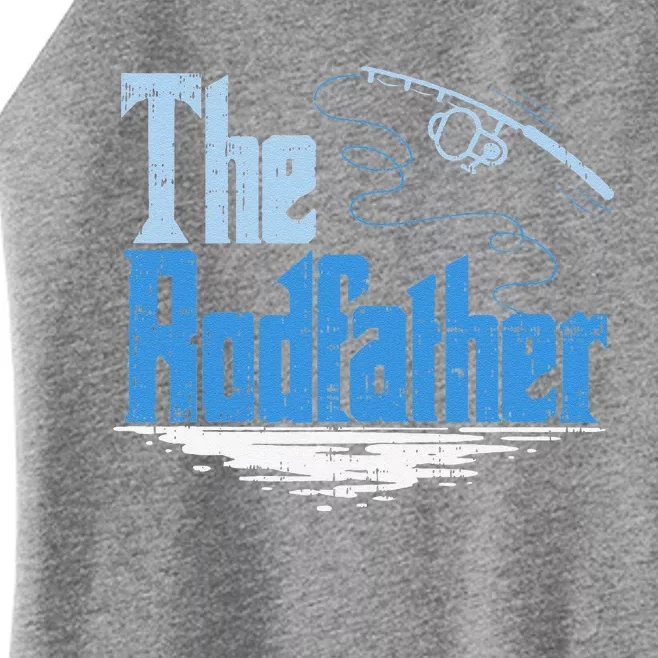 The Rodfather Funny Fishing Parody Gift Women’s Perfect Tri Rocker Tank