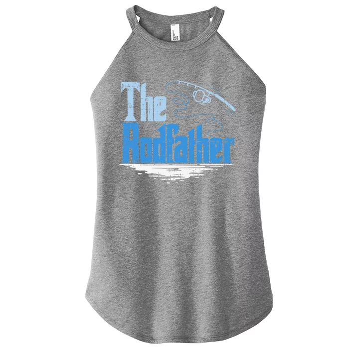 The Rodfather Funny Fishing Parody Gift Women’s Perfect Tri Rocker Tank