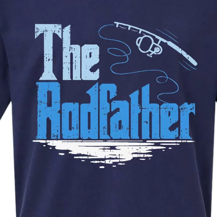 The Rodfather Funny Fishing Parody Gift Sueded Cloud Jersey T-Shirt