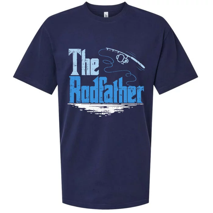 The Rodfather Funny Fishing Parody Gift Sueded Cloud Jersey T-Shirt