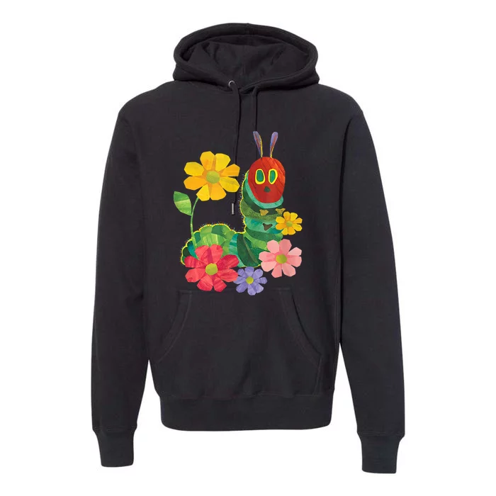 Teacher Retro Flowers And Hungry Caterpillar Kindergarten Gift Premium Hoodie