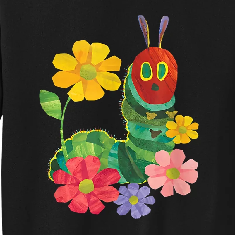 Teacher Retro Flowers And Hungry Caterpillar Kindergarten Gift Tall Sweatshirt