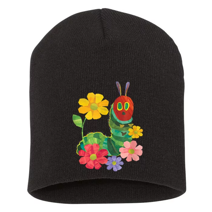 Teacher Retro Flowers And Hungry Caterpillar Kindergarten Gift Short Acrylic Beanie