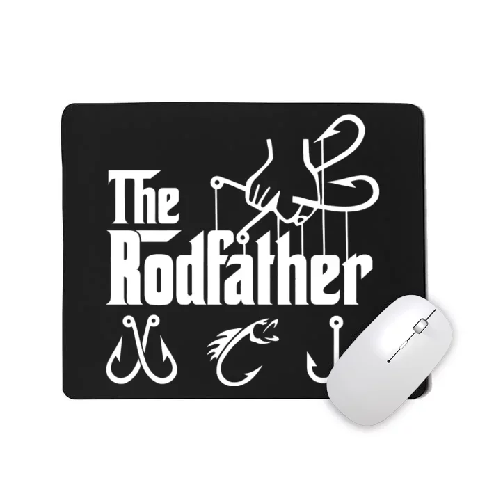 The Rodfather. Funny Fishing For Fisherman Dad Fathers Day Gift Mousepad