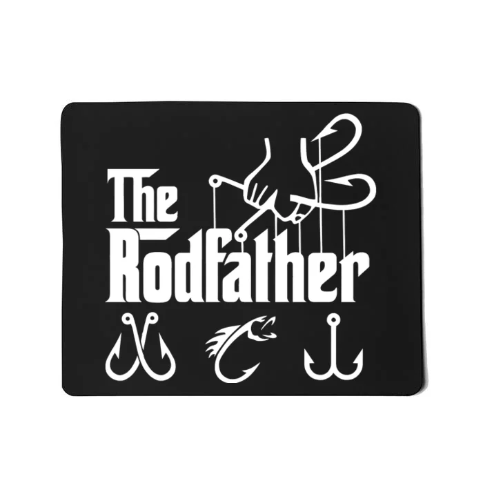 The Rodfather. Funny Fishing For Fisherman Dad Fathers Day Gift Mousepad