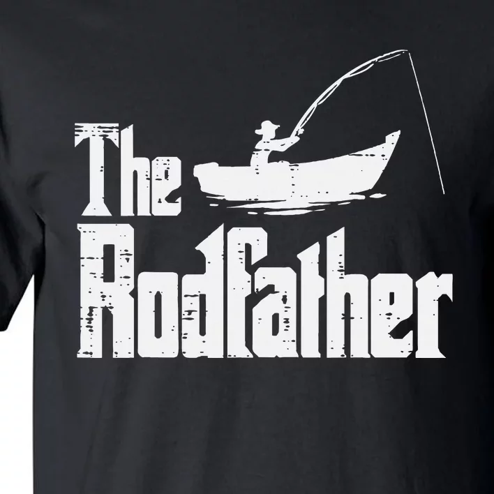 The Rodfather Fun Fishing Day Movie Pun Dad Papa Tall T-Shirt