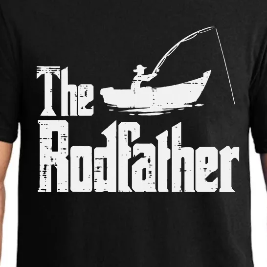 The Rodfather Fun Fishing Day Movie Pun Dad Papa Pajama Set