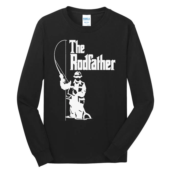 The Rodfather Fishing Funny Fishing Gift Tall Long Sleeve T-Shirt