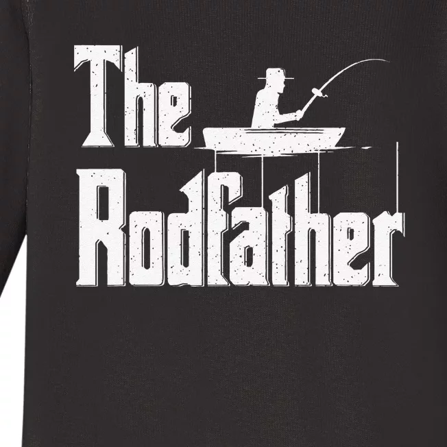 The Rodfather Funny Fishing Dad Gift Baby Long Sleeve Bodysuit