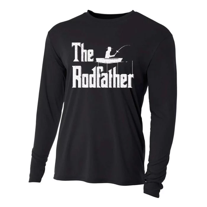 The Rodfather Funny Fishing Dad Gift Cooling Performance Long Sleeve Crew