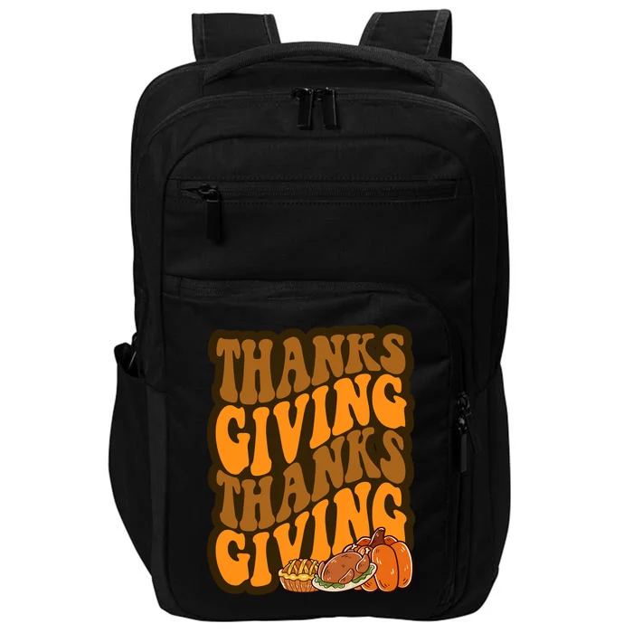 Thanksgiving Retro Groovy Holiday Cute Impact Tech Backpack