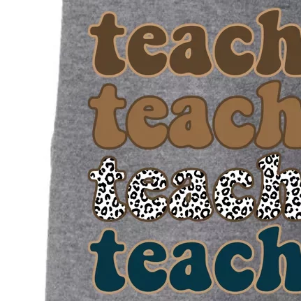 Teach Retro Gift For Teacher Doggie 3-End Fleece Hoodie