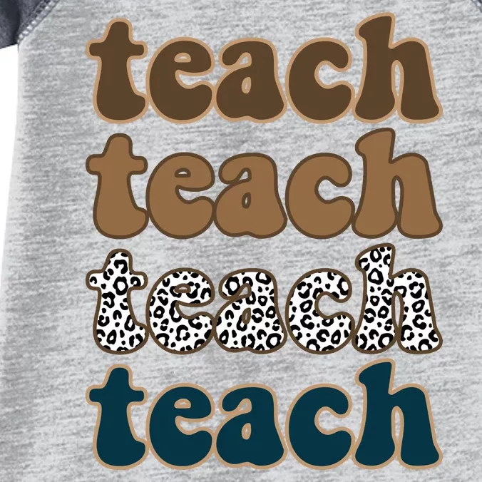 Teach Retro Gift For Teacher Infant Baby Jersey Bodysuit