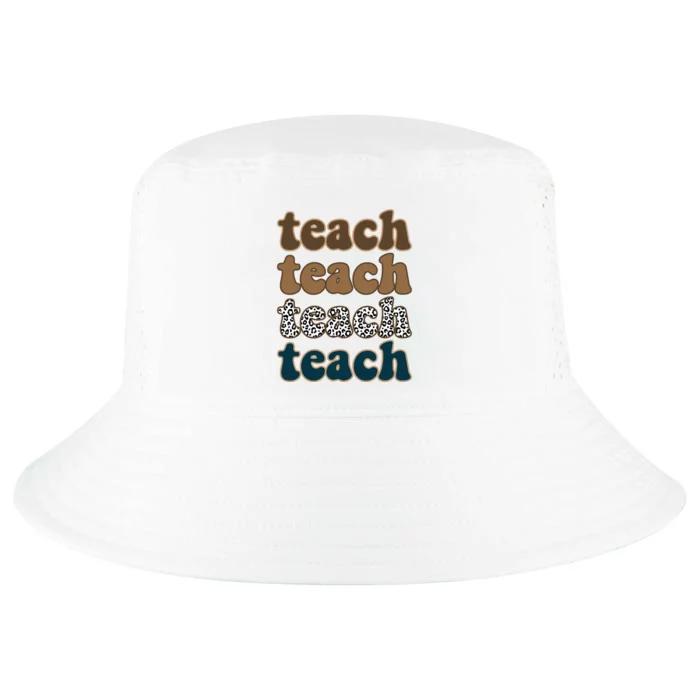 Teach Retro Gift For Teacher Cool Comfort Performance Bucket Hat