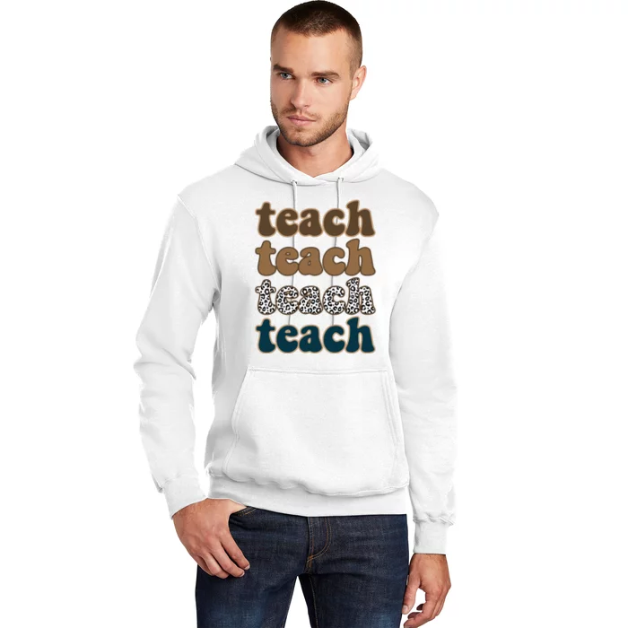 Teach Retro Gift For Teacher Hoodie