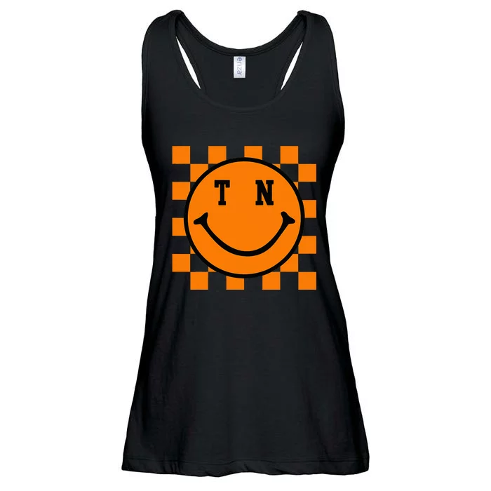 Tennessee Retro Happy Checkerboard Ladies Essential Flowy Tank