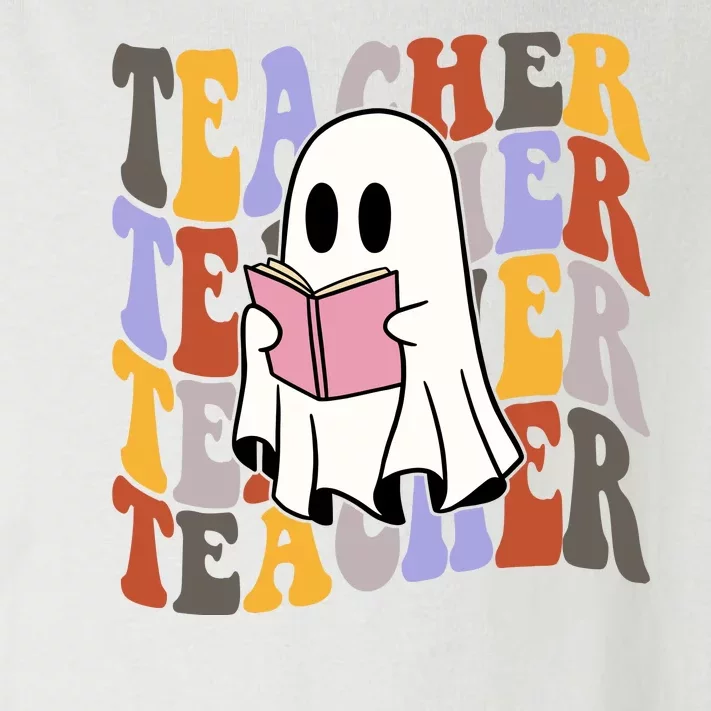 Teacher Retro Halloween Ghost Toddler Long Sleeve Shirt