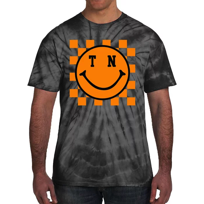 Tennessee Retro Happy Checkerboard Tie-Dye T-Shirt