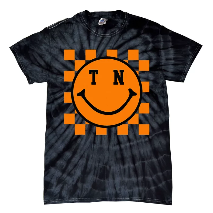 Tennessee Retro Happy Checkerboard Tie-Dye T-Shirt