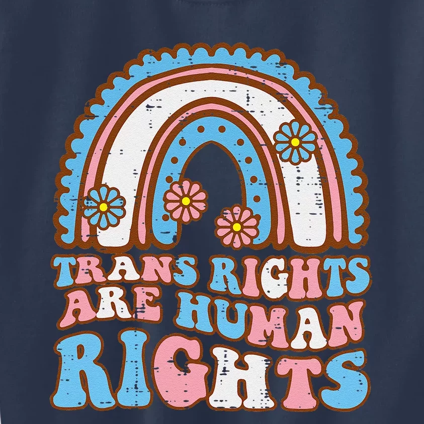 Transg Rights Human Rights Retro Transg Lgbt Women Girl Kids Sweatshirt