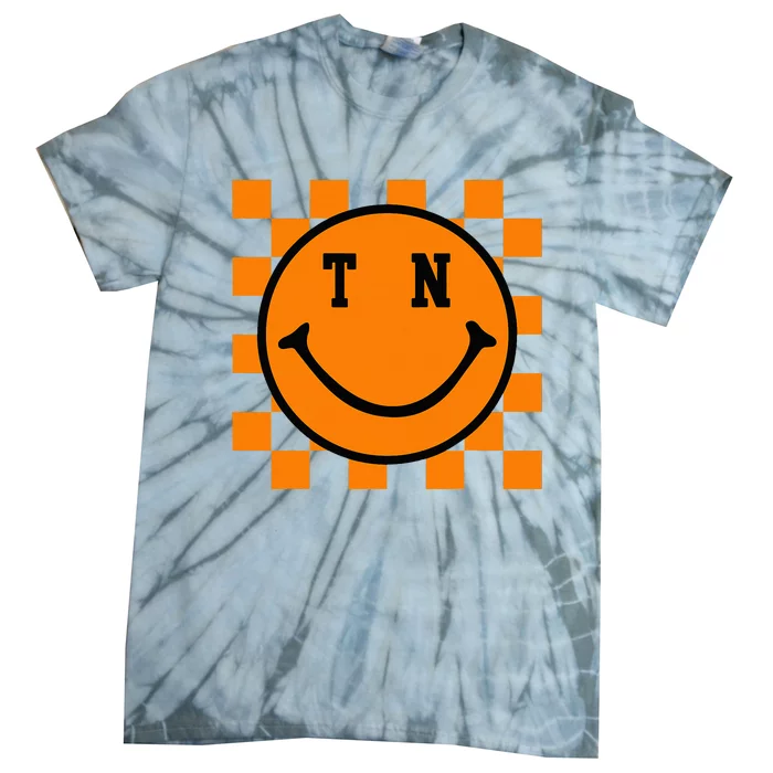 Tennessee Retro Happy Checkerboard Tie-Dye T-Shirt